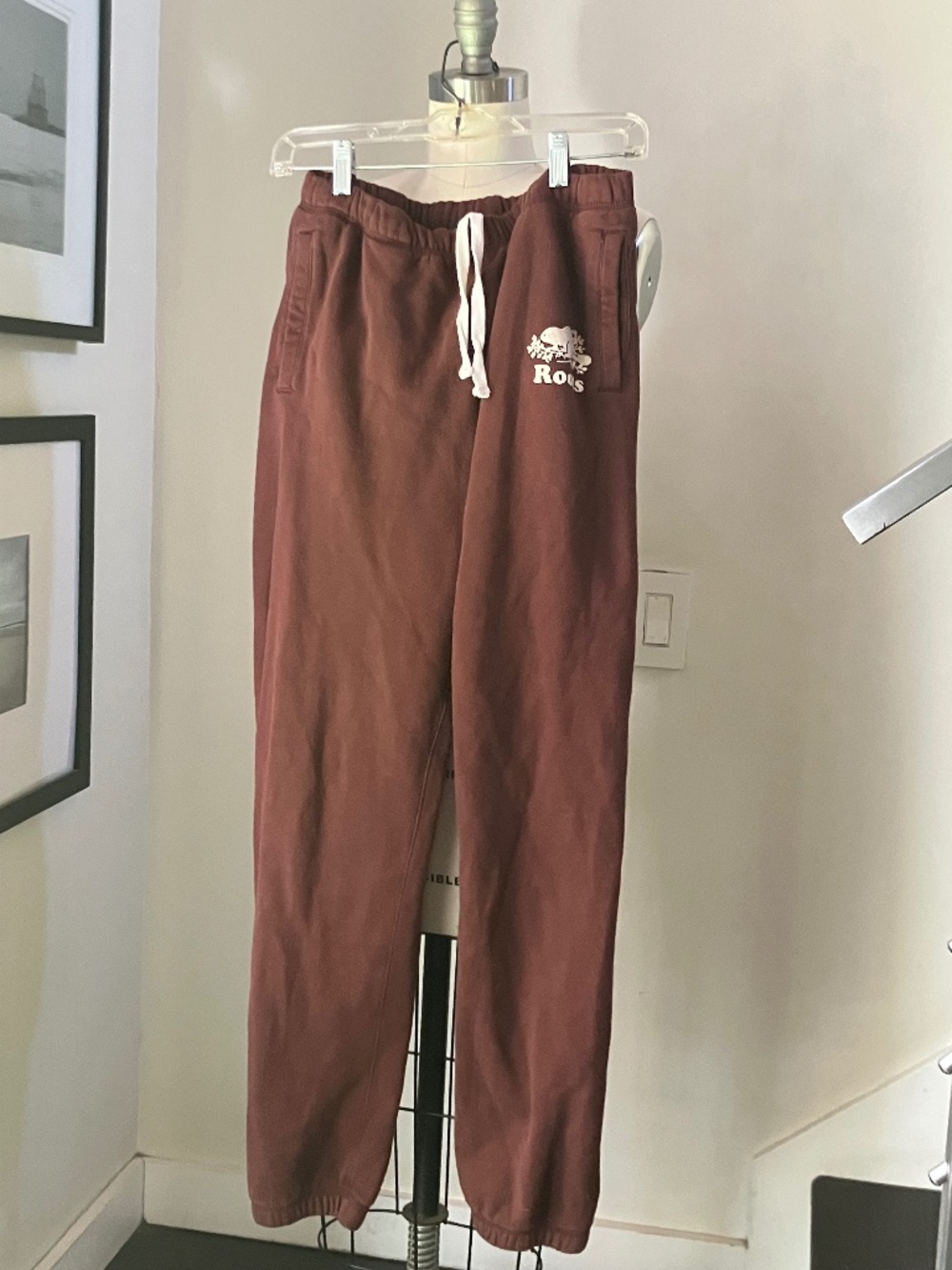 Mens Maroon/Burgundy Roots Sweatpants